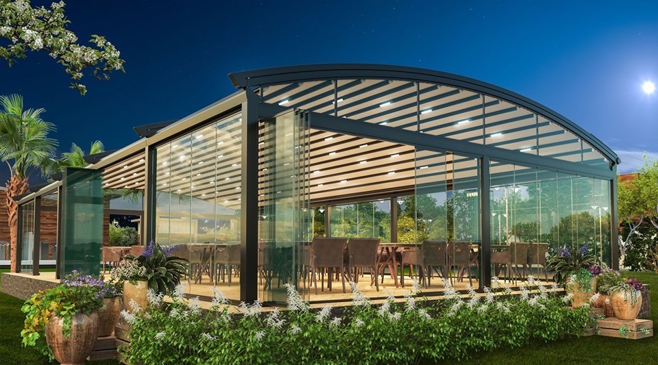 PERGOARC arch roof pergola - interior view